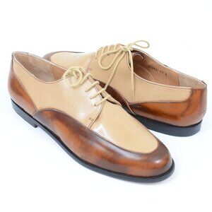 VTG 1998 CW Clifford Wills Brown Tan Leather Two Tone Loafer Womens 11 NEW